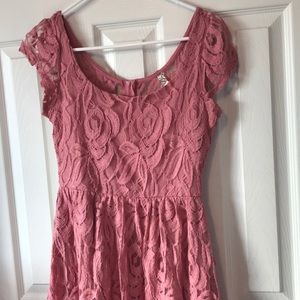 Baby pink lace dress! Perfect for many occasions